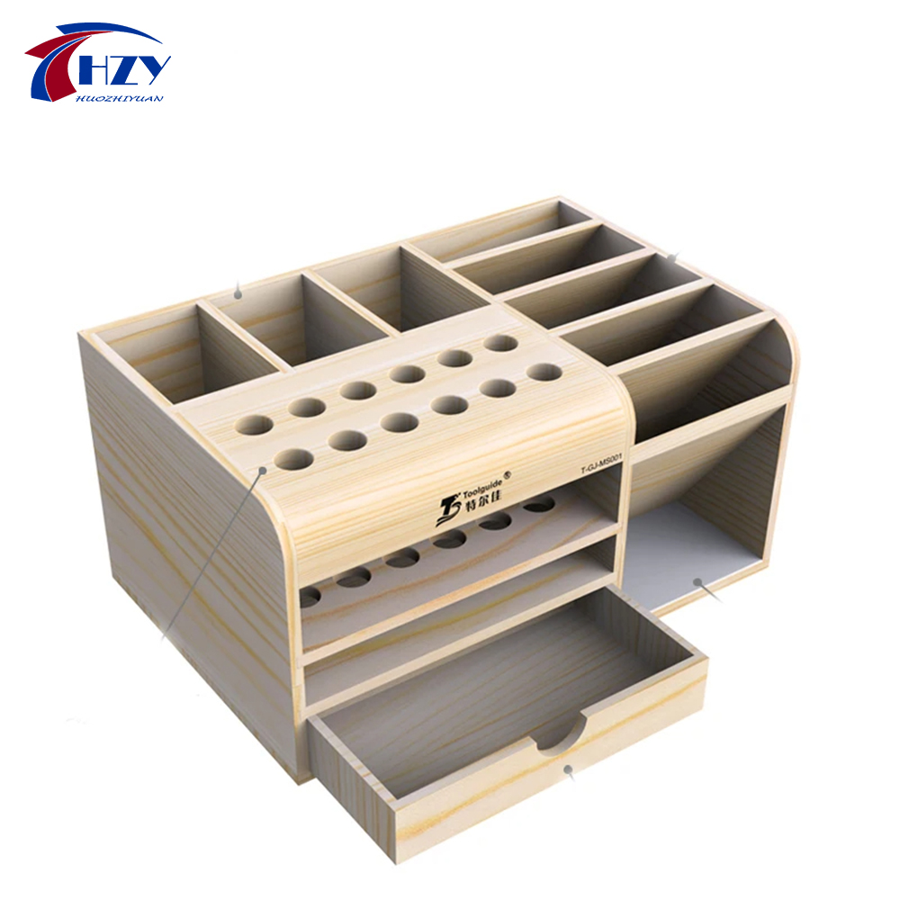 Electronics Repair Table - Toolguide caixa de armazenamento de madeira