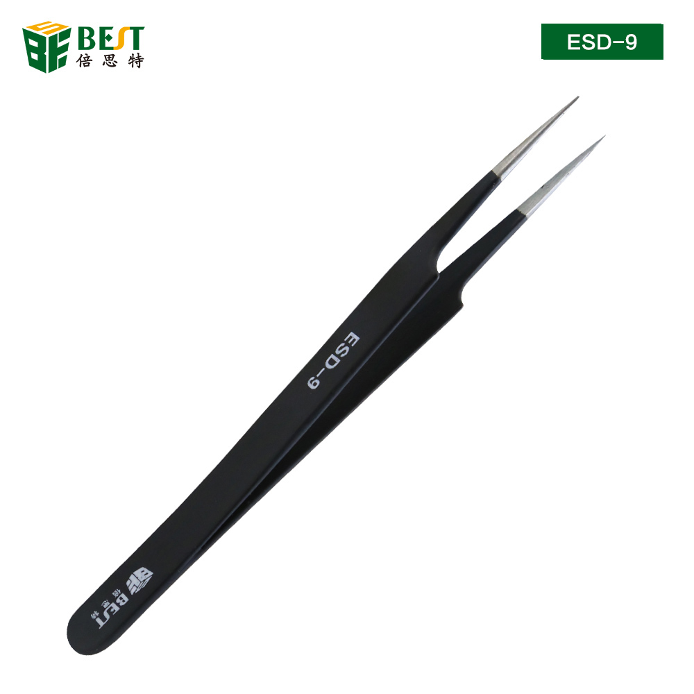 Smd Tweezer Set - BST-ESD-9 pinças antiestáticas anatômicas cirúrgicas anti-magnéticas