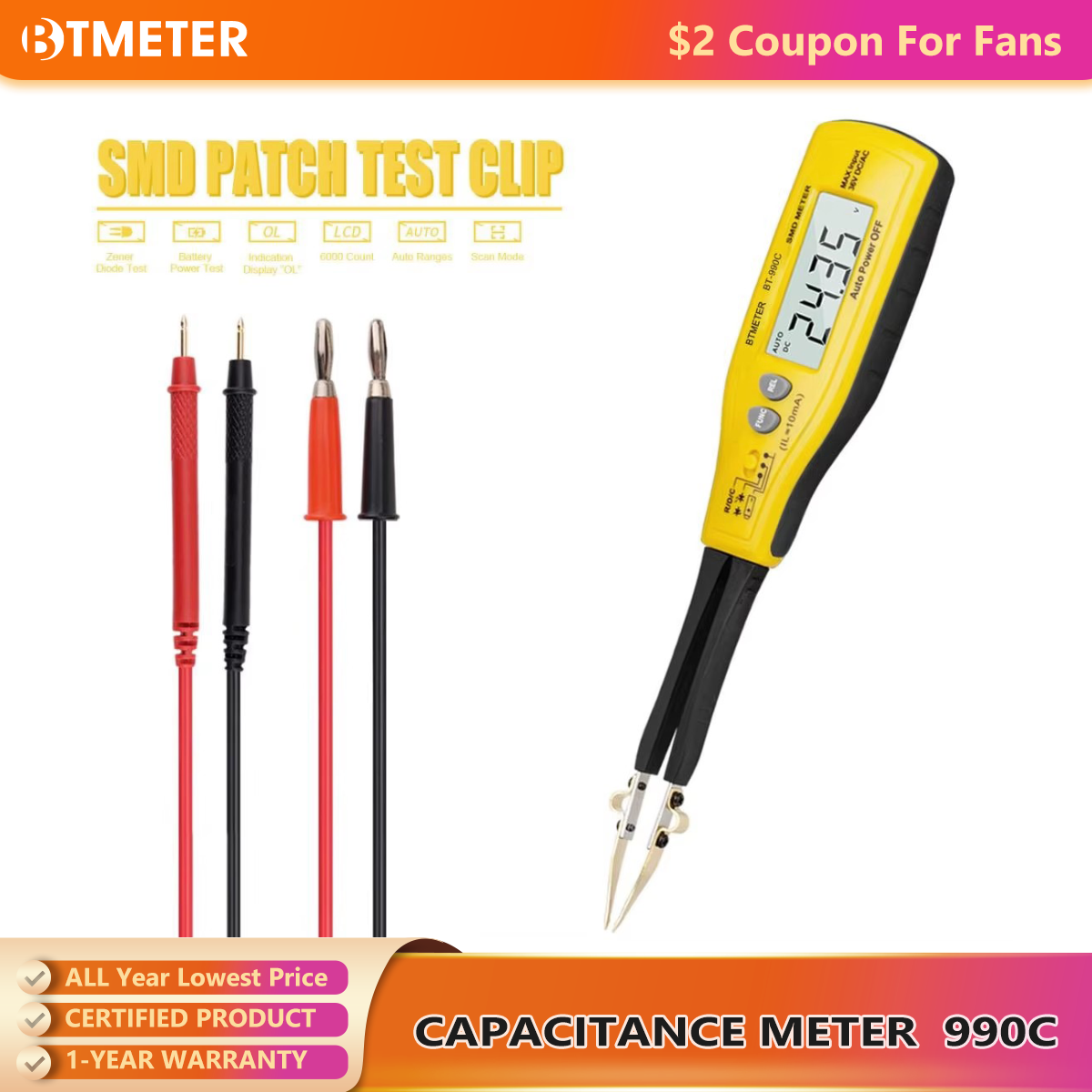 Smd Tweezer Set - Smart smd-testador de pinça inteligente 990c,